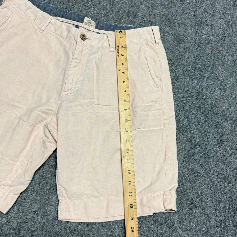 Faherty Shorts Mens 34 Pink Casual Chino 9